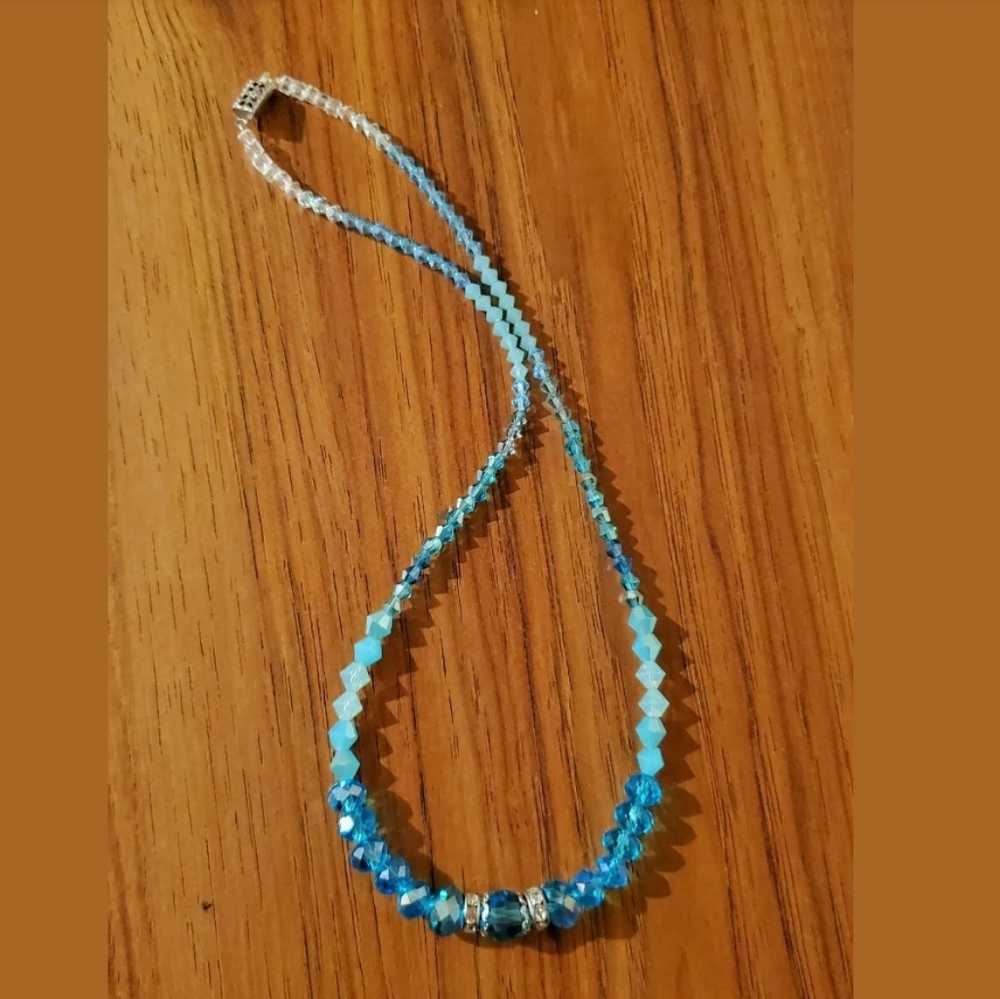 California Blue Ocean Swarovski Crystal Necklace